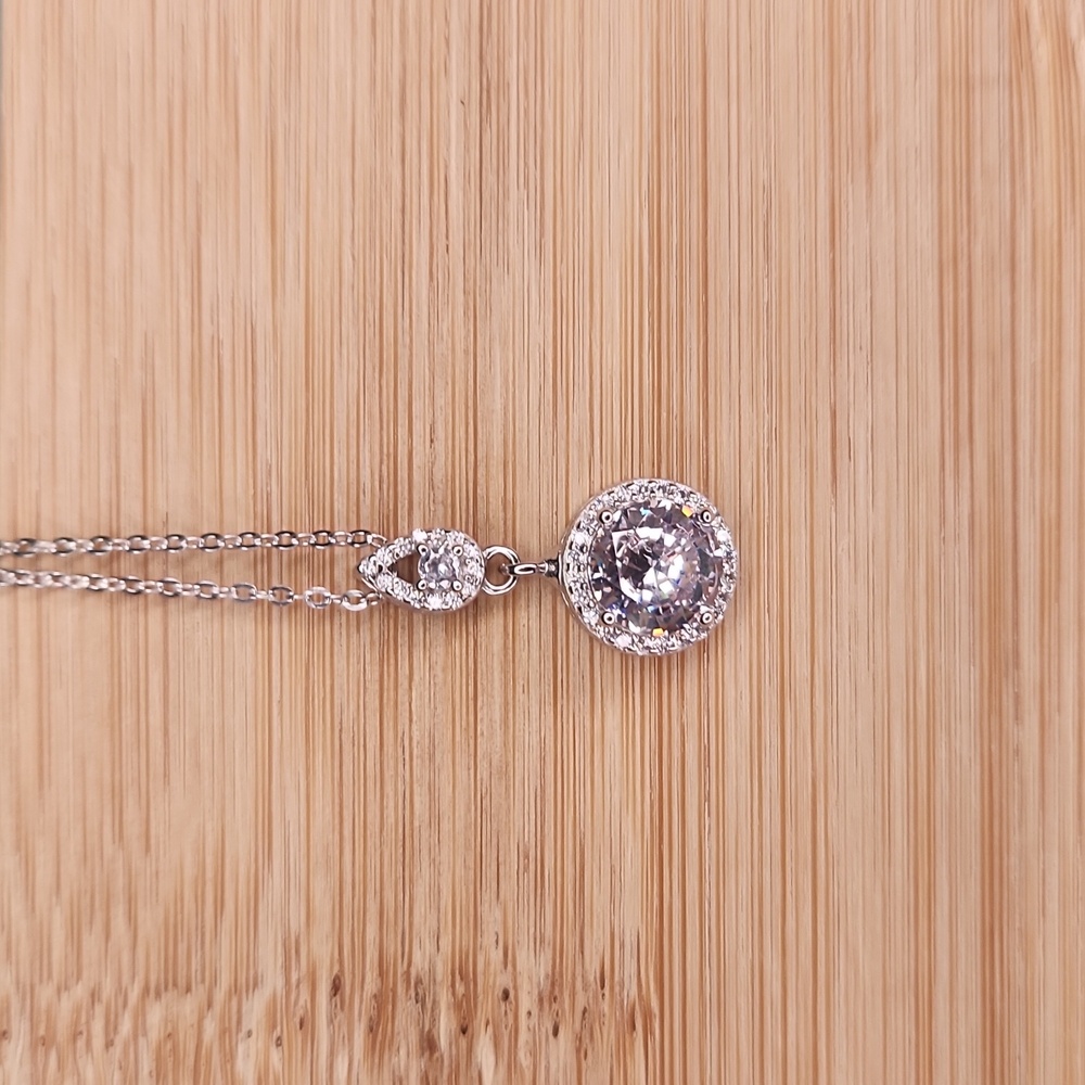 NWT Ryze White Frost Cubic Zirconia .925 Sterling Silver 18" Necklace